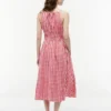 Gingham Shirred Linen-Blend Midi Dress Gingham Shirred Linen-Blend Midi Dress