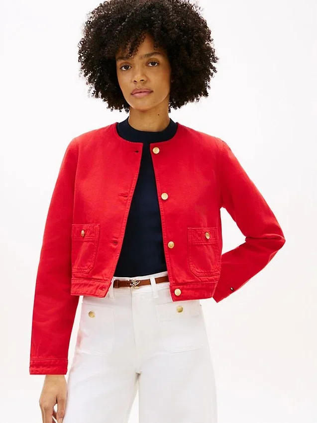 Gold-Button Denim Lady Jacket Gold-Button Denim Lady Jacket