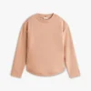 Gold-Button Interlock Sweatshirt