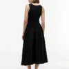 Gold-Button Mixed-Media Tank Dress Gold-Button Mixed-Media Tank Dress