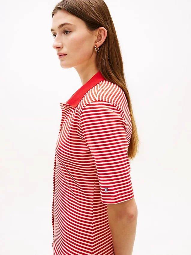 Gold-Button Polo Midi Dress Gold-Button Polo Midi Dress
