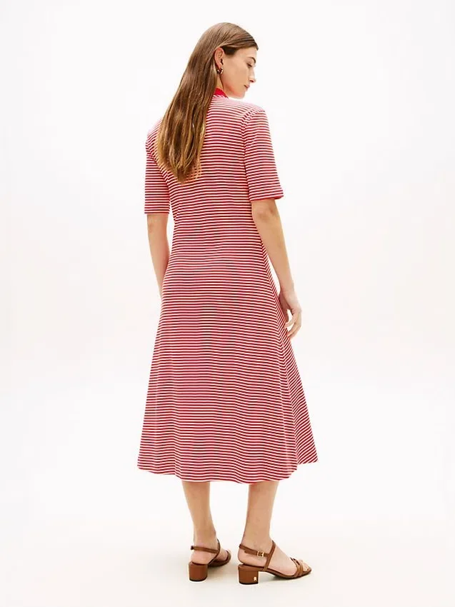 Gold-Button Polo Midi Dress Gold-Button Polo Midi Dress