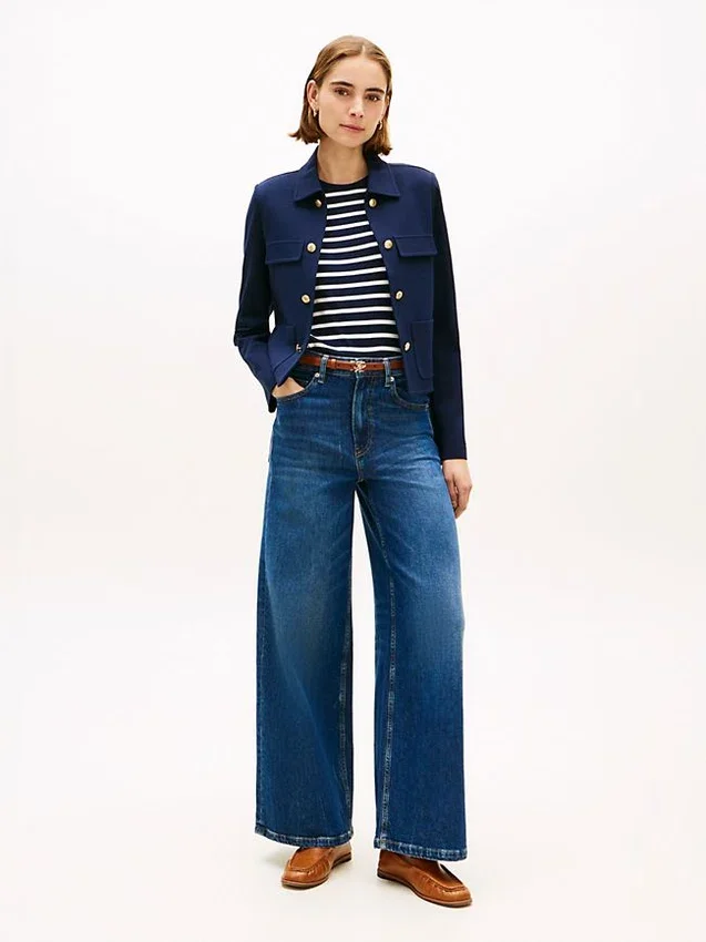 Gold-Button Ponte Multi-Pocket Jacket Gold-Button Ponte Multi-Pocket Jacket