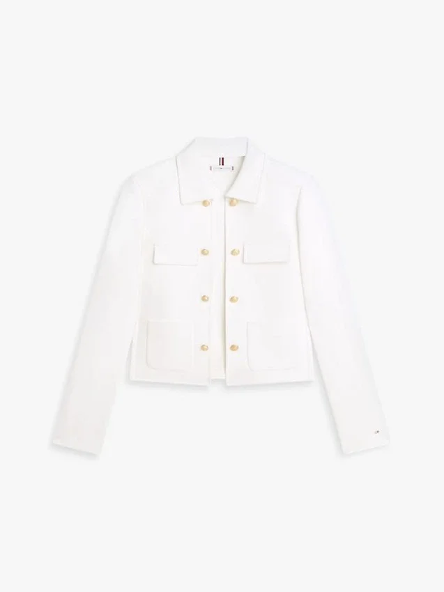 Gold-Button Ponte Multi-Pocket Jacket Gold-Button Ponte Multi-Pocket Jacket