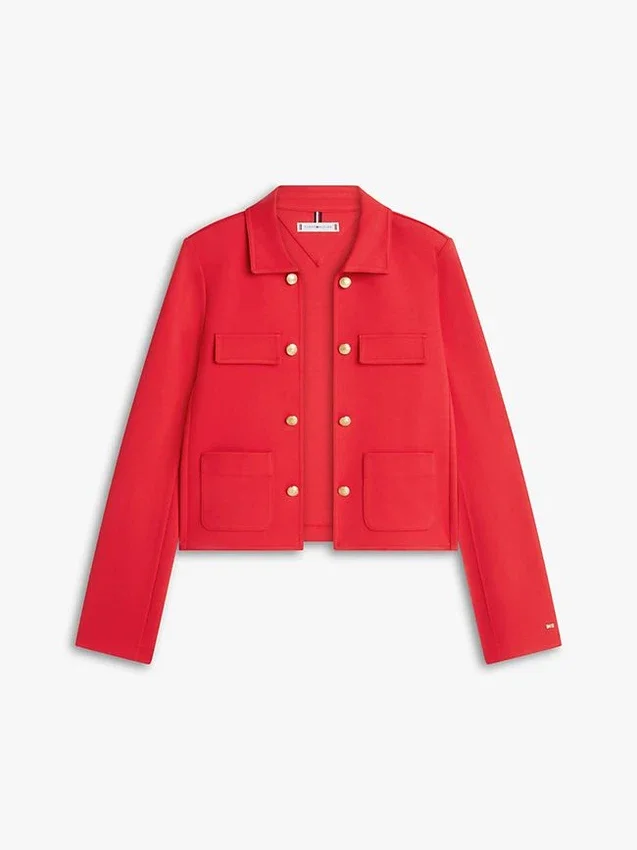 Gold-Button Ponte Multi-Pocket Jacket Gold-Button Ponte Multi-Pocket Jacket