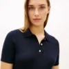 Gold-Button Rib Knit Polo Mini Dress Gold-Button Rib Knit Polo Mini Dress