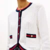 Gold-Button Textured Knit Cardigan Gold-Button Textured Knit Cardigan