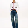Gold-Button Textured Knit Cardigan Gold-Button Textured Knit Cardigan