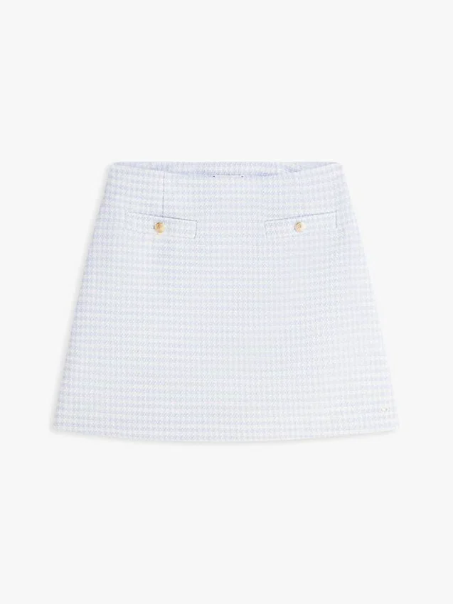 Gold-Button Tweed Mini Skirt Gold-Button Tweed Mini Skirt