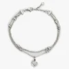 Heart Charm Double-Layered Bracelet
