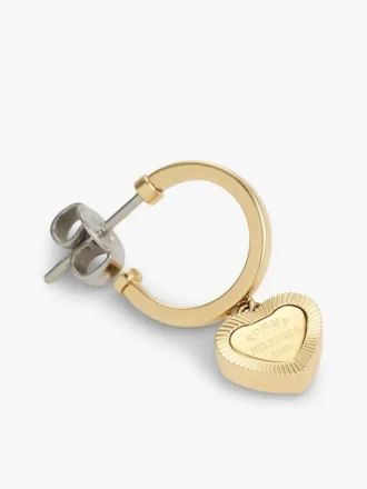 Heart Charm Hoop Earring Heart Charm Hoop Earring