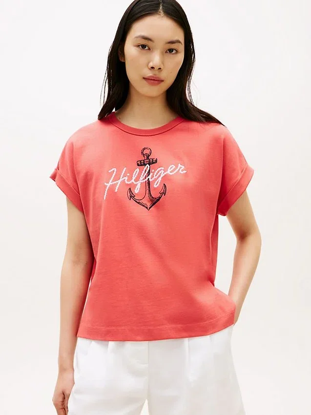 Hilfiger Anchor Logo Dolman T-Shirt Hilfiger Anchor Logo Dolman T-Shirt