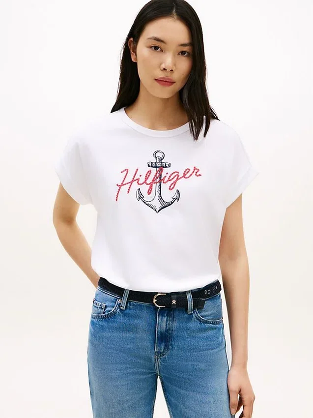 Hilfiger Anchor Logo Dolman T-Shirt Hilfiger Anchor Logo Dolman T-Shirt