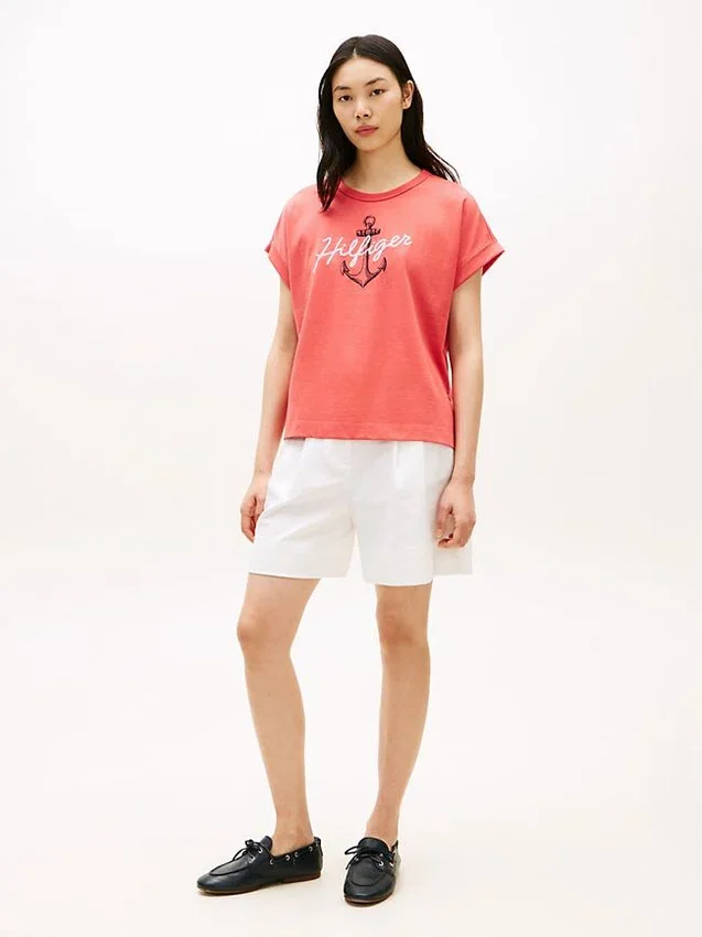 Hilfiger Anchor Logo Dolman T-Shirt Hilfiger Anchor Logo Dolman T-Shirt