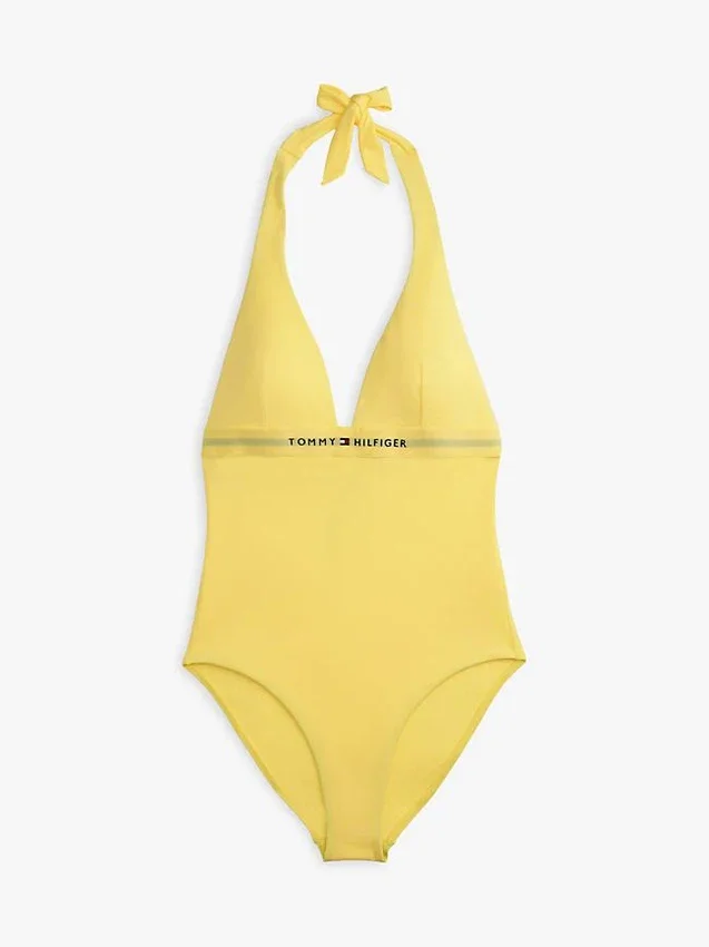 Hilfiger Logo Halter One-Piece Swimsuit Hilfiger Logo Halter One-Piece Swimsuit