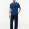 Indigo-Dyed Flag Logo T-Shirt