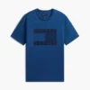 Indigo-Dyed Flag Logo T-Shirt