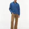 Indigo-Dyed Waffle Denim Shirt
