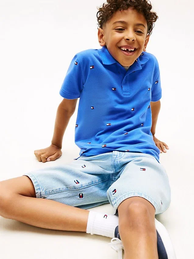 Kids’ Allover Flag Print Polo Kids’ Allover Flag Print Polo