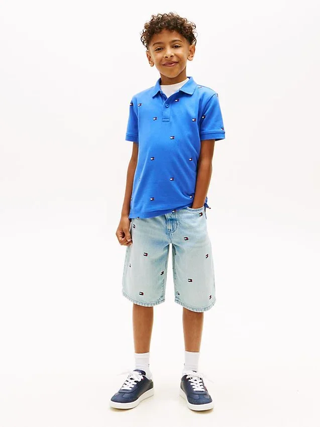 Kids’ Allover Flag Print Polo Kids’ Allover Flag Print Polo