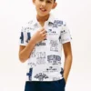 Kids’ Allover Logo Stretch Polo Kids’ Allover Logo Stretch Polo