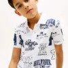 Kids’ Allover Logo Stretch Polo Kids’ Allover Logo Stretch Polo