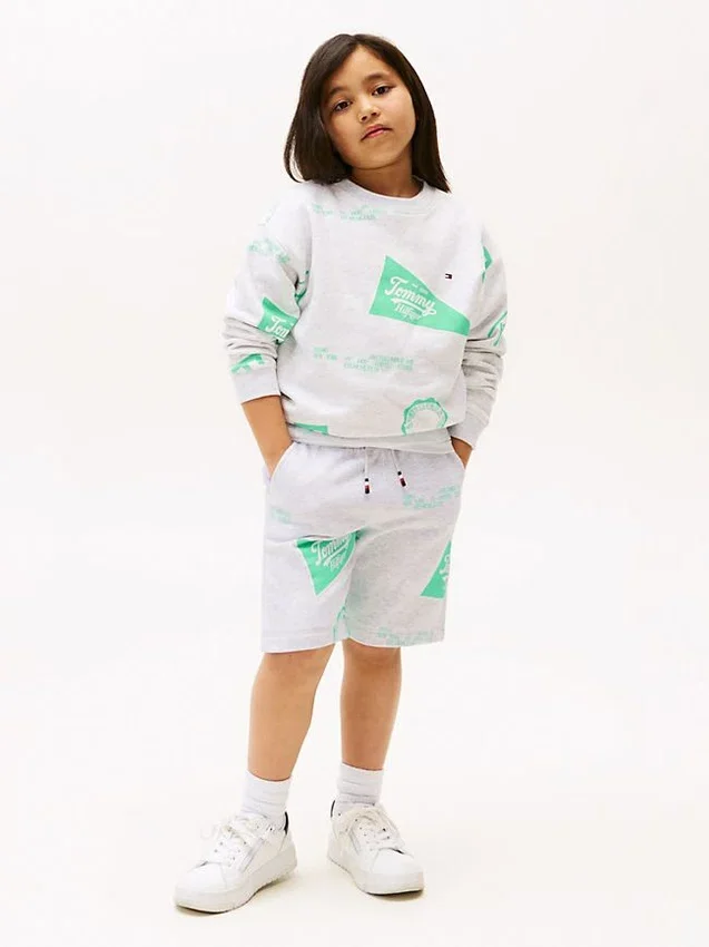 Kids’ Allover Mixed Logo Sweatshort Kids’ Allover Mixed Logo Sweatshort