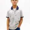 Kids’ Allover Nautical Logo Stretch Polo