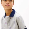 Kids’ Allover Nautical Logo Stretch Polo