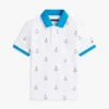Kids’ Allover Nautical Logo Stretch Polo
