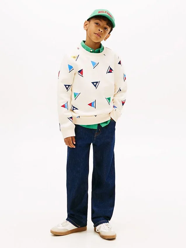 Kids’ Allover Sailing Flag Sweatshirt Kids’ Allover Sailing Flag Sweatshirt