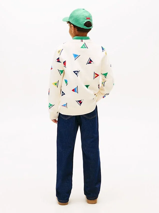 Kids’ Allover Sailing Flag Sweatshirt Kids’ Allover Sailing Flag Sweatshirt