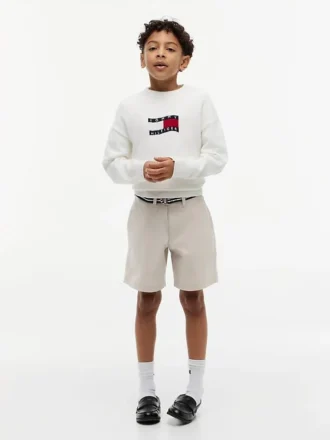 Kids’ Belted Baggy Stretch Chino Short