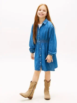 Kids’ Chambray Shirtdress