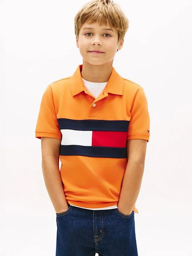 Kids’ Colorblock Flag Stretch Polo Kids’ Colorblock Flag Stretch Polo