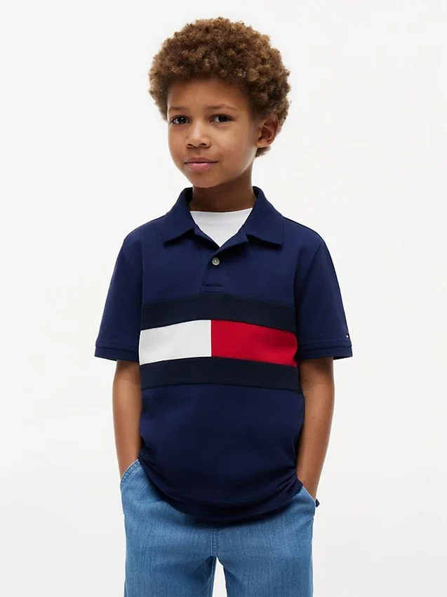 Kids’ Colorblock Flag Stretch Polo Kids’ Colorblock Flag Stretch Polo