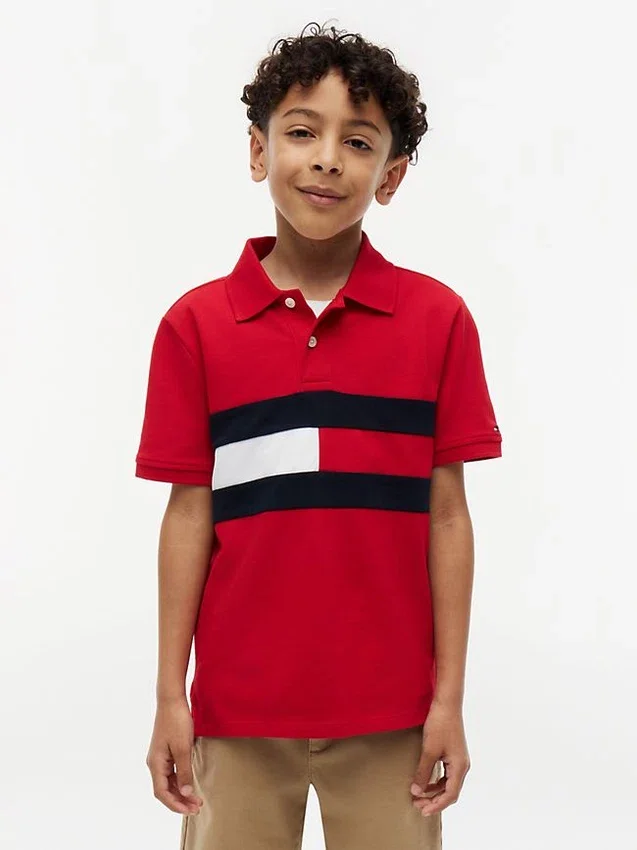 Kids’ Colorblock Flag Stretch Polo Kids’ Colorblock Flag Stretch Polo