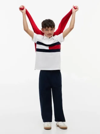Kids’ Colorblock Flag Stretch Polo