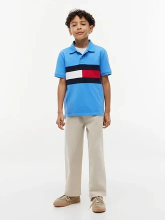 Kids’ Colorblock Flag Stretch Polo