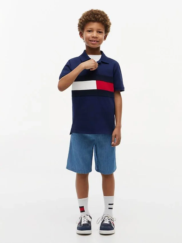 Kids’ Colorblock Flag Stretch Polo Kids’ Colorblock Flag Stretch Polo