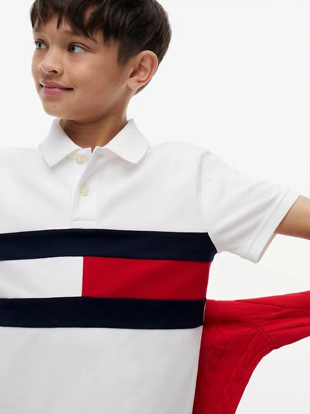 Kids’ Colorblock Flag Stretch Polo Kids’ Colorblock Flag Stretch Polo