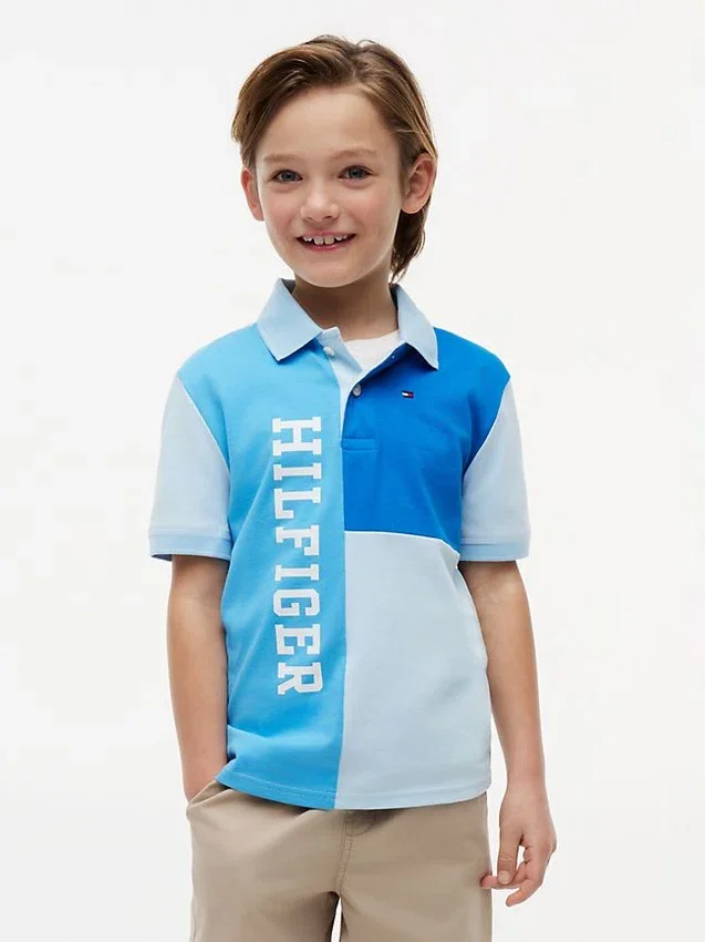 Kids’ Colorblock Logo Stretch Polo Kids’ Colorblock Logo Stretch Polo