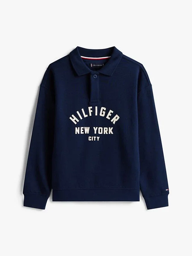 Kids’ Curved Hilfiger Graphic Sweatshirt Kids’ Curved Hilfiger Graphic Sweatshirt