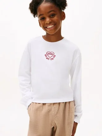 Kids’ Embroidered Logo Heart T-Shirt