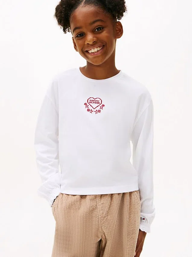 Kids’ Embroidered Logo Heart T-Shirt Kids’ Embroidered Logo Heart T-Shirt