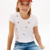 Kids’ Embroidered Star Ribbed T-Shirt