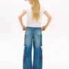 Kids’ Embroidered Star Ribbed T-Shirt