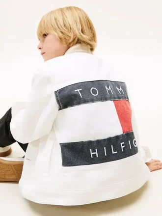 Kids’ Flag Logo Denim Jacket