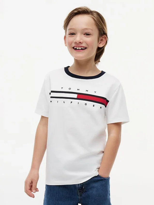 Kids’ Flag Stripe Logo T-Shirt Kids’ Flag Stripe Logo T-Shirt