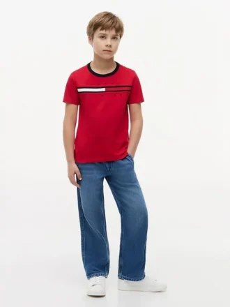Kids’ Flag Stripe Logo T-Shirt
